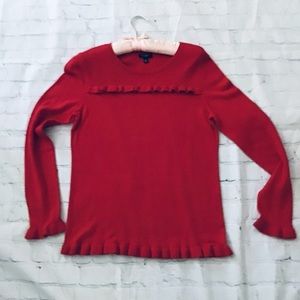 Talbots red cashmere blend sweater